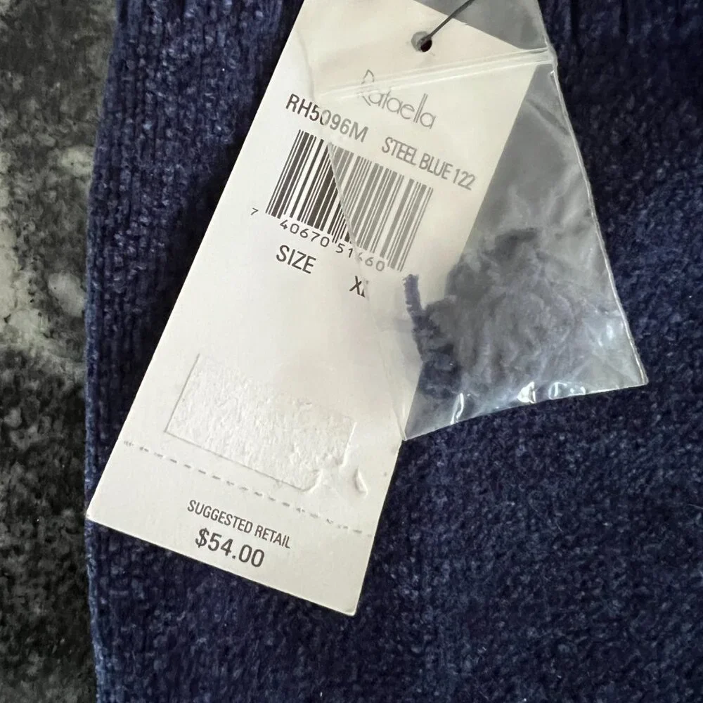 Navy‎ Blue RAFAELLA velour sweater